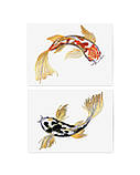 Тимчасові тату Gold Fish set, фото 5