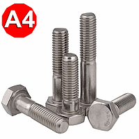 Болт з шестигранною головкою та неповною різьбою DIN 931, нержавіюча сталь A4, M6 X 100