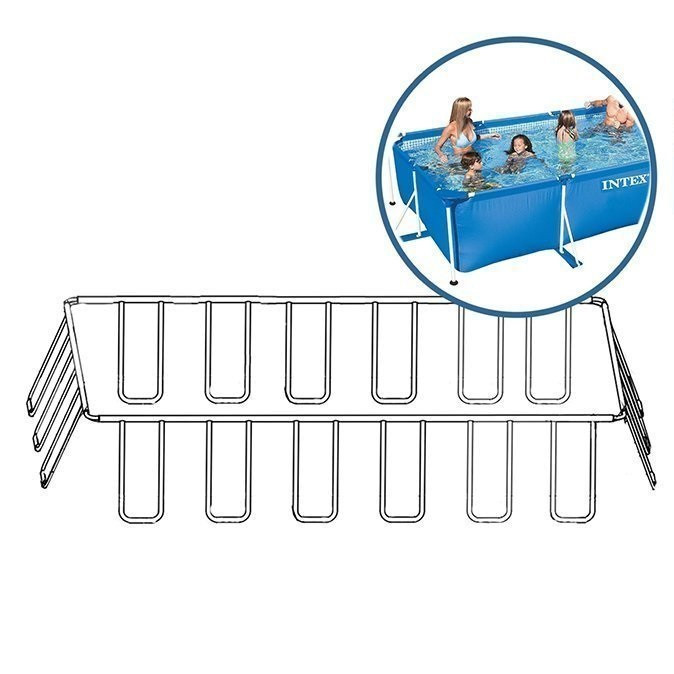 Каркас Intex 88270 для басейнів Small Frame 28270. Розмір 220 х 150 х 60 см, фото 1