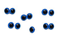 Глаза для игрушек с заглушками, 16 мм, голубые, пара