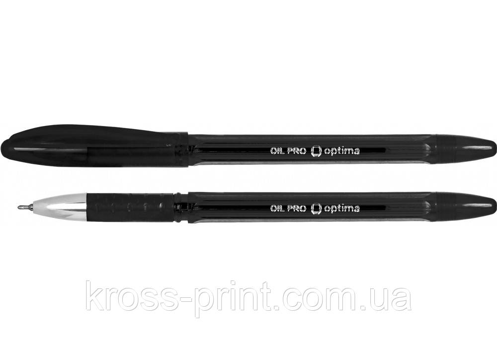 Ручка масляна Optima OIL PRO чорна