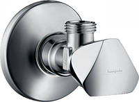 Запорный вентиль приборный угловой 1/2"x3/8" HANSGROHE 13902000 Metropol E нр-нр ручка 82052