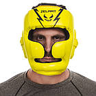 Шолом боксерський із повним захистом Zelart 1375 розмір L Yellow-Black, фото 4