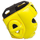 Шолом боксерський з повним захистом Zelart 1375 розмір XL Yellow-Black, фото 3