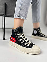 Кросівки жіночі Converse All Star кеди чорні конверс високі повсякденні