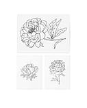 Тимчасові тату Graphic Flowers set, фото 5