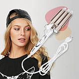 Плойка для волосся потрійна GEEMY GM 1988, фото 2