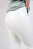 Жіночі брюки жіночі №952 екошкіра 7/8 білі, фото 3