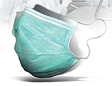 Маска медична MEDICOM Safe+Mask Economy, Зелений 50 шт, фото 2