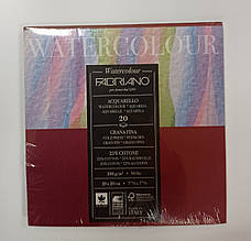 Склейка-блок для акварелі Watercolour (20х20см), 200г/м2, 20л, середнє зерно, Fabriano