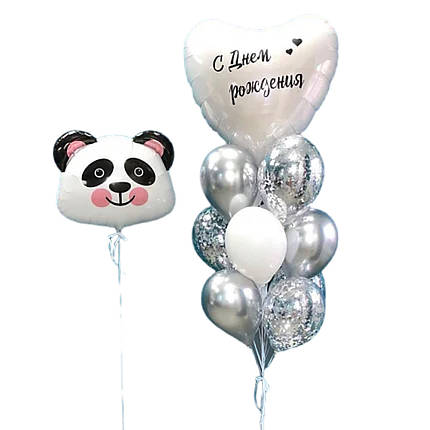 Повітряні кульки на день народження з фольгированной фігурою Панда, фото 2