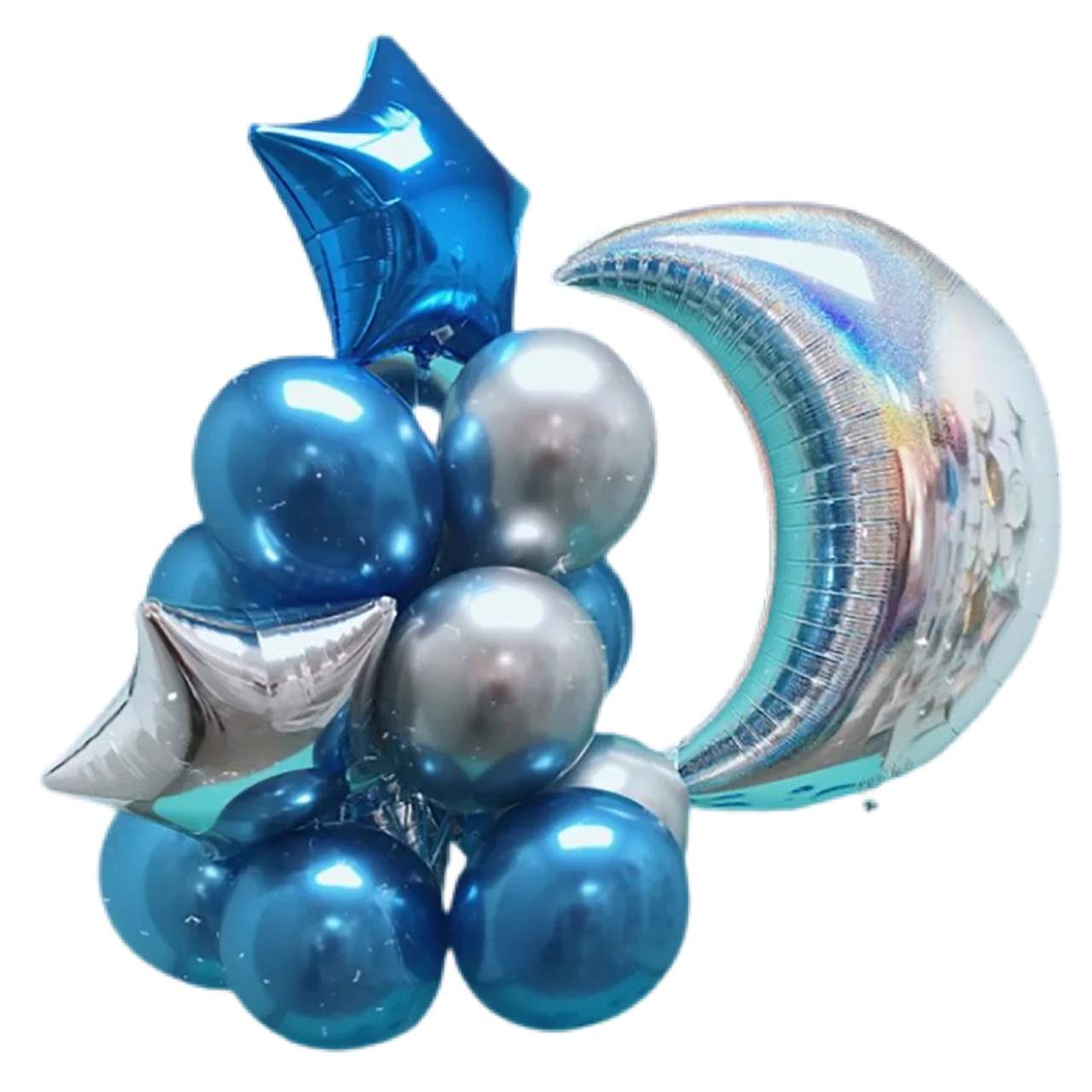 Гелієві кульки на день народження з фольгированными Місяцем