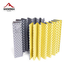 Килимок складний туристичний Widesea для походу туризму та кемпінгу 185 x 55 x 1.8 см Жовтий