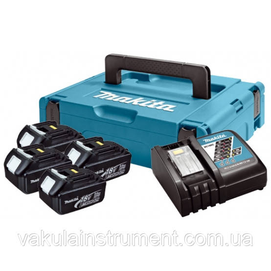 Набір акумуляторів LXT (BL1830Bx4, DC18RC, Makpac (197954-1), фото 1