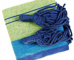 Гамак без планки мексиканський 200 см на 80 см у чохлі — простий гамак на дачу — подарунок на дачу