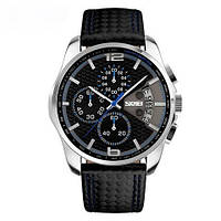Skmei 9106 spider черные с синим мужские классические часы