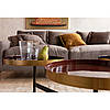 Дизайнерський диван стильний м'який шестимісний MeBelle KAMAL+ 3 м у вітальню, бежево-сірий велюр, ар-деко, фото 8