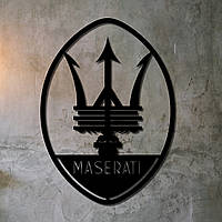 Настенный декор из дерева автомобильный значок Maserati