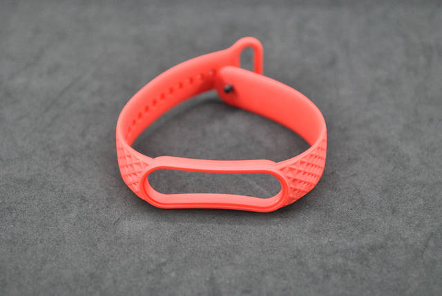 Ремінець силіконовий для фітнес браслета Mi Band 5/6 Ромб Red, фото 1