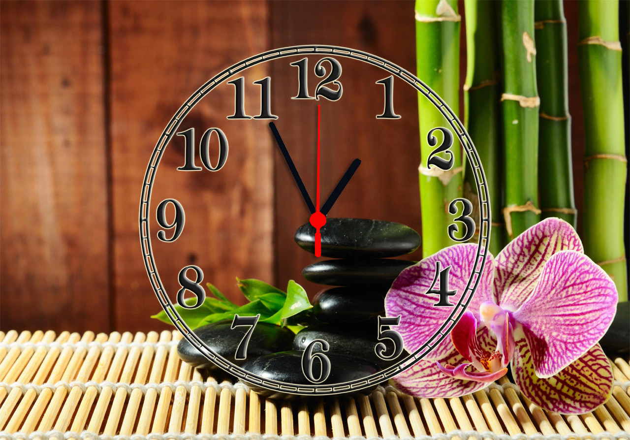 Годинники настінні скляні "Spa & Relaxation"