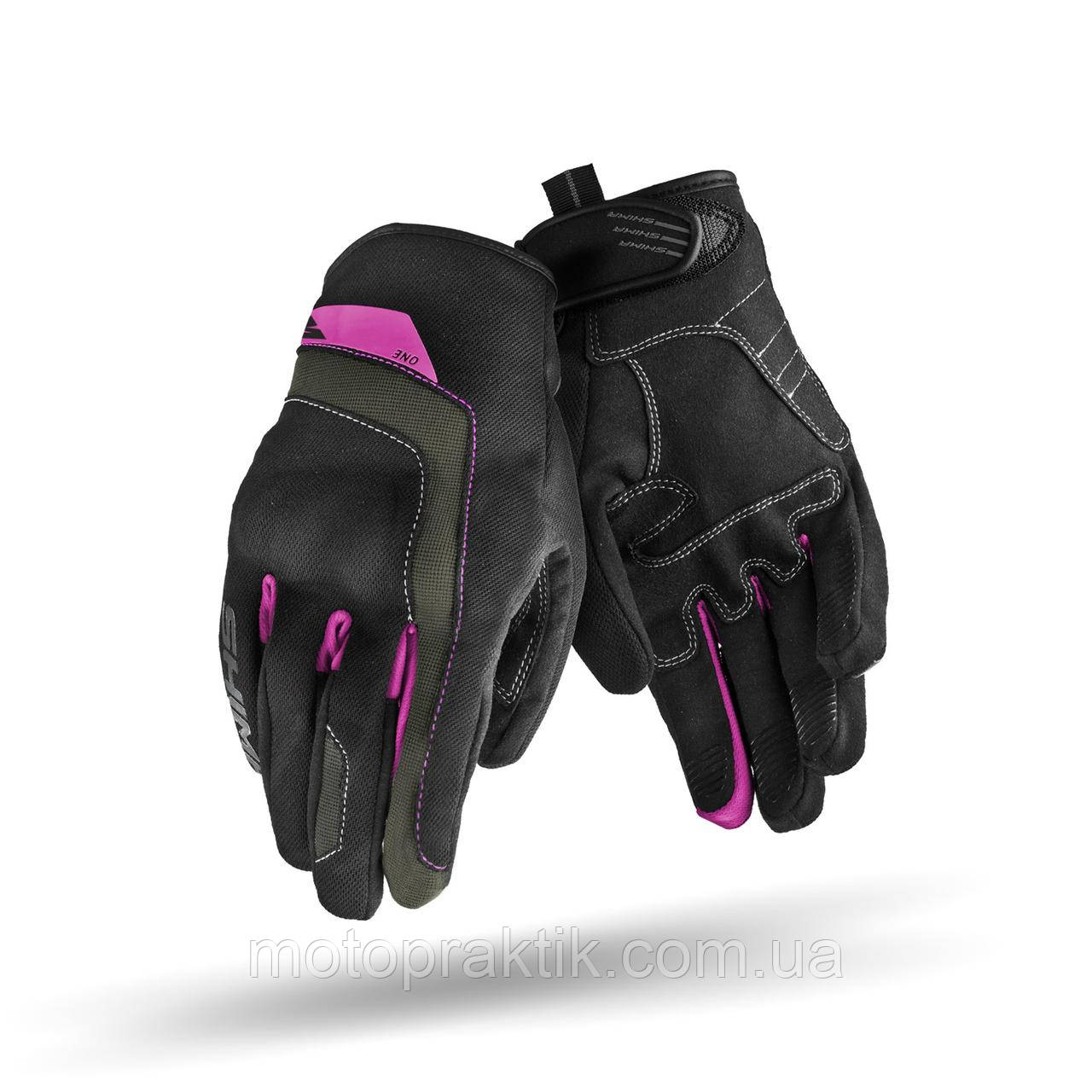 SHIMA ONE LADY Gloves Black/Pink, XS Моторукавички жіночі літні із захистом