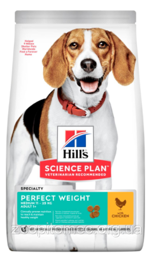 Сухий корм для собак Hill'S (Хілс) SP Adult Perfect Weight ідеальна вага (до 10 кг), 1,5 кг