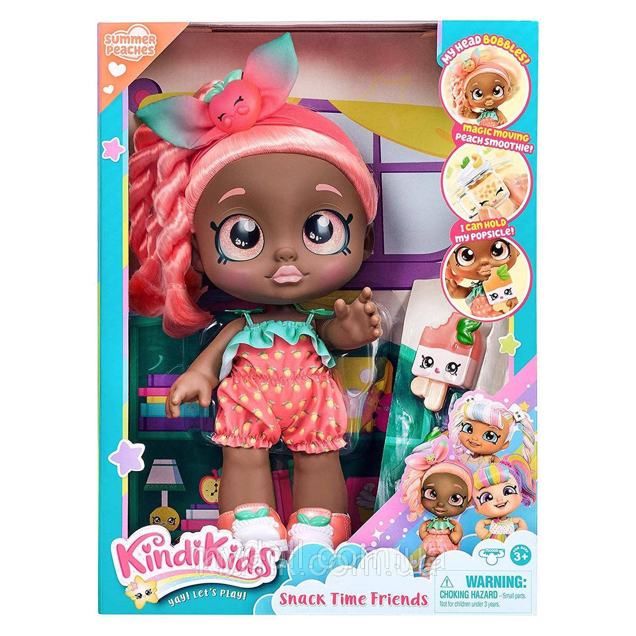 Лялька Кінді Кідс Літні Персики - Kindi Kids Summer Peaches "Snack Time Friends" Moose Toys 50046 Оригінал