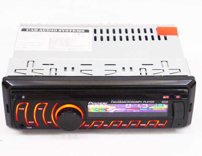 Автомагнітола 1DIN MP3 8506D RGB зі знімною панеллю
