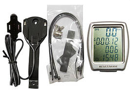 Велокомп'ютер, спідометр ASSIZE AS — 408 дротовий (8 режимів)