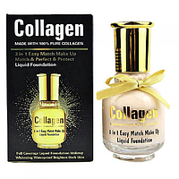 Жидкая основа под макияж Wokali Collagen Easy Match Makeup Liquid Foundation 3 в 1 65 мл