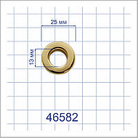 Блочка 46582 золото з підкладом/зовн.25мм/внут. 13 мм/пач.100 шт.