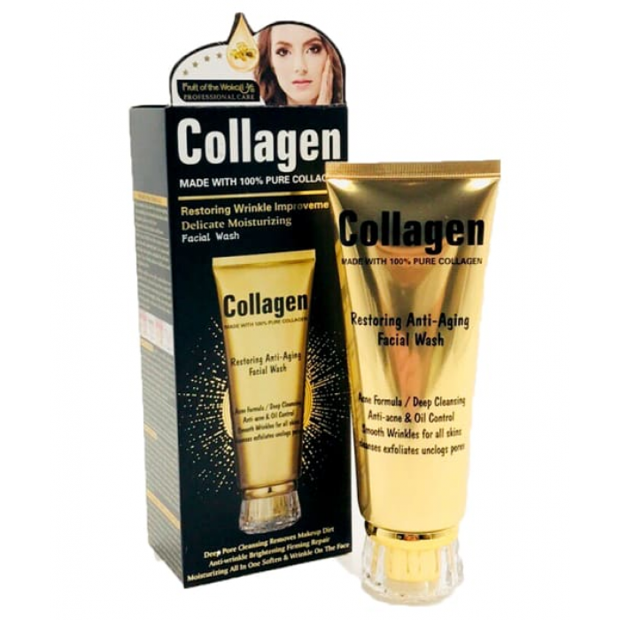 Відновлюючий засіб Wokali Collagen Restoring Anti-Aging Facial Wash для вмивання 120 мл, фото 1