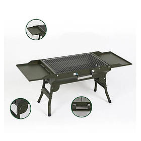 Мангал чемодан переносний BBQ Grill 1068G Портативний садовий складаний гриль барбекю з металевого сплаву