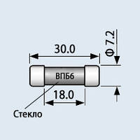 Вставка плавкая ВПБ6-24 (3.15А/250В), (1991г.)