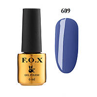 Гель-лак F.O.X Gel Polish Euphoria №609 (джинс, плотная эмаль) 6 мл