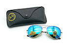 Окуляри Ray Ban Aviator silver - blue, фото 6