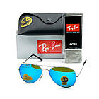 Окуляри Ray Ban Aviator silver - blue, фото 7