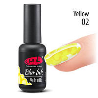 PNB Blur Ink №02 Yellow - аква-чорнило для дизайну нігтів (жовтий), 4 мл