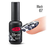 PNB Blur Ink №07 Black - аква-чорнило для дизайну нігтів (чорний), 4 мл