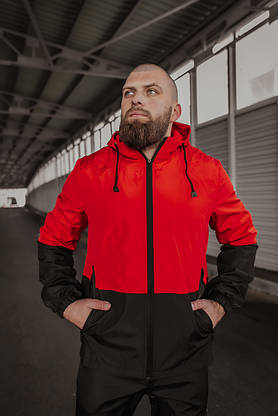 Костюм Чоловічий червоний - чорний осінній Intruder Softshell Light Куртка чоловіча весняна + штани демісезонні, фото 3