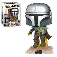 Фігурка Funko Pop Фанко Поп Мандалорець з малюком Йодою Mandalorian with the child 10 см MMWC 402