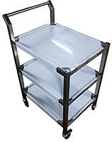 Візок сервірувальний 3х-рівневий зварний із неіржавкої сталі