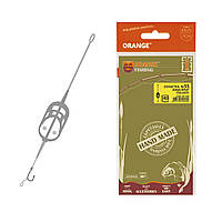 Оснащення коропове ORANGE #55 Hand Flat Method Leadcore, для бойлу