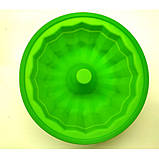 Силіконова форма для випікання Кекс максі круглий 23 х 9,5 см зелена, фото 2