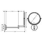 Косметичне дзеркало HANSGROHE LOGIS 73561000 металеве хром, фото 2