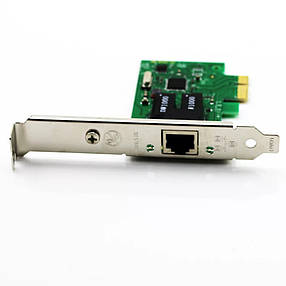 Мережева карта Gigabit RTL8111C PCI-E 10/100/1000MB RJ-45, + низькопрофільна планка, фото 2