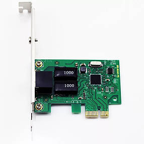 Мережева карта Gigabit RTL8111C PCI-E 10/100/1000MB RJ-45, + низькопрофільна планка, фото 2