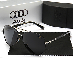 Окуляри чоловічі сонцезахисні з логотипом Audi Design SILVER complete Окуляри Аудіо Чорні+