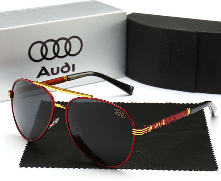 Окуляри чоловічі сонцезахисні з логотипом Audi Design GOLD complete Окуляри Аудіо Червоні / Золото