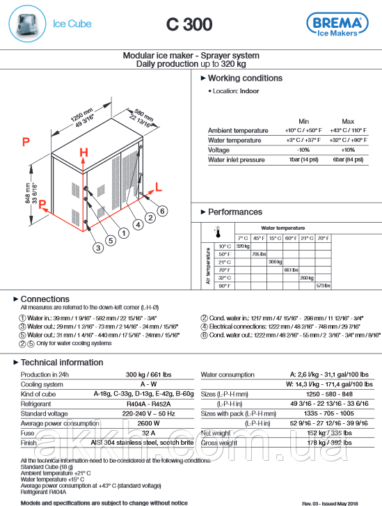 фото характеристики Льодогенератор Brema C300a